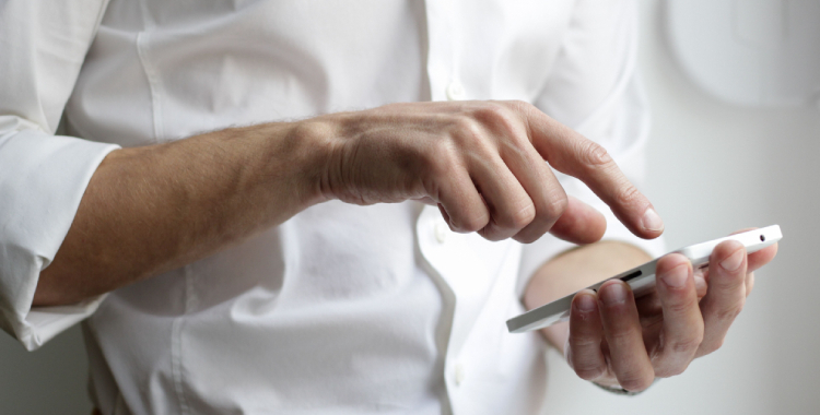 Man with mobile phone